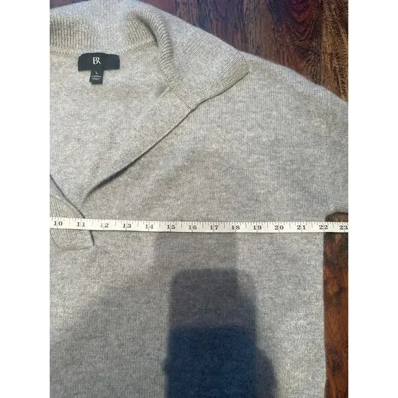 Banana Republic Gray 100% Cashmere Sweater - Size Large - Picture 5 of 6